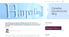 Desktop Screenshot of insuranceblog.harpergrey.com