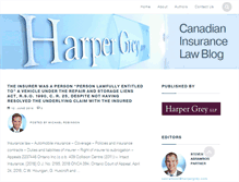 Tablet Screenshot of insuranceblog.harpergrey.com